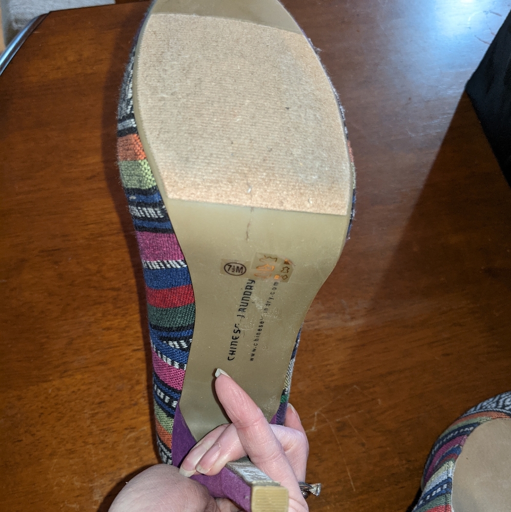 Chinese Laundry Multi Color/Pattern Platform Heels - Picture 6 of 7